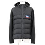 【新品同様】Moncler Grenoble モンクレール グルノーブル ダウン ジャケット Cardigan Tricot 2023年製 ロゴ ジャージー メンズ XXL 黒