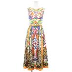 ショッピングGABBANA DOLCE&GABBANA ドルチェアンドガッバーナ ワンピース ノースリーブ マヨルカ シチリア レオパード 綿100% レディース 36 マルチカラー 伊製