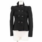 ショッピンググッチ GUCCI グッチ ジャケット GG ロゴ インターロッキング ジャガード 裏地総柄 ダブルブレスト ウール 100% レディース 36 ブラック 黒 伊製