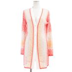 ショッピングロングカーディガン SALE【極美品】MISSONI ミッソーニ ロングカーディガン シアー ニット 銀糸 クリアボタン グラデーション レディース 40 マルチカラー 伊製