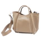 【極美品】MaxMara マックスマーラ ショルダーバッグ MARIN XS スムースレザー 2WAY ハンドバッグ 付属有 レディース グレージュ