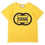 SALE【美品】GUCCI グッチ Tシャツ ロゴ CHIME FOR CHANGE チャイム・フォー・チェンジ プリント 半袖 トップス メンズ S 黄色 黒 伊製