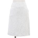 ショッピングシャネル SALE【美品】CHANEL シャネル スカート ツイード 05C P24927 COCOマーク ロゴ チャーム レディース 38 アイボリー サックスブルー 仏製