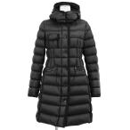 ショッピングmoncler MONCLER モンクレール コート ダウン HERMINE GIUBBOTTO エルミンヌ 2023年製 ロゴ ワッペン コミックラベル ナイロン100% レディース 1 黒