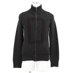 ショッピングGABBANA 【SALE】DOLCE&GABBANA ドルチェアンドガッバーナ ニットブルゾン DG ジャガード ローゲージ ジップアップ メンズ 46 チャコールグレー 茶