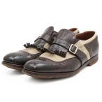 CHURCH'S Church кожа обувь стеганый кисточка Shanghai автомобиль ngaimonk ремешок linen мужской размер неизвестен бежевый чай цвет сделано в Италии 