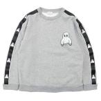 【美品】MONCLER モンクレール トレーナー スウェット イエティ ゴースト キャラワッペン マルチカラーネップ コットン メンズ M 灰色 伊製