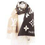 【極美品】LOUIS VUITTON ルイ・ヴィトン マフラー エシャルプ・レイキャビック グラディエント カシミヤ100% ユニセックス 茶 アイボリー