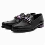 LOUIS VUITTON Louis * Vuitton Loafer 2020 год производства ili спуск градация цепь монограмма кожа обувь мужской 7 черный чёрный сделано в Италии 