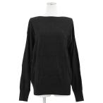 【美品】HERMES エルメス ハイゲージニット 2021SS L’INSTRVCTION 帝王学 ジャガード 刺繍 シルク × コットン 長袖 レディース 36 黒 伊製