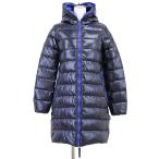 ショッピングduvetica 【SALE】DUVETICA デュベティカ ロングダウンコート ACE アチェ 22AW ジャケット フーディー ナイロン レディース 42 濃紺 青 ブルガリア製