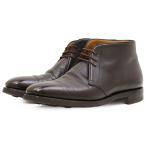 [ прекрасный товар ]John Lobb John Lobb ботинки чукка размер 7E мужской GIONO geo no кожа гонки выше обувь кожа обувь чай цвет Британия производства 