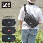 Lee リー ウエストバッグ ウエストポーチ 黒 500ペットボトル入る ポケット多い レディース メンズ シンプル 大人