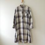 キャピタル シャツワンピ 日本製 白×黒のチェック柄 1/S(op-69)