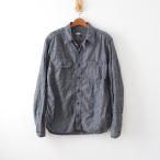 桃太郎ジーンズ ワークシャツ チンスト 日本製 ブラックシャンブレー 38 （w-2420320）