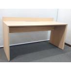 ショッピング机 平机 オカムラ オフィスデスク ワークデスク W1500 事務デスク 木目ナチュラル 事務机 PCデスク 配線カバー付き 中古