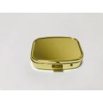 デコ土台付き　ピルケース　ゴールド（鏡付き）