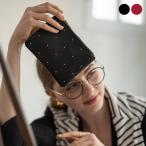 ポーチ レディース 大人 本革 牛革 レザーポーチ ドット 水玉 スタッズ 上品【Dot leather pouch ドットレザーポーチ Sサイズ】スクエア かわいい