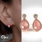 母の日インカローズロードクロサイトダイヤモンドピアスK10ピンクゴールドペ...