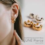 Yahoo! Yahoo!ショッピング(ヤフー ショッピング)ピアス レディース 金属アレルギー 対応 【MOLUNE-PE モルン】 シルバー925 槌目 叩き ピアス シンプル ゴールド 18K ピアス フープ アーチ Silver925 k18 18金