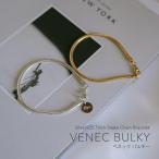 爆買 雑誌 衣装協力 バングル ブレスレット レディース つけっぱなし k18 18k VENEC BULKY べネックバルキー シルバー シルバー925 ブレスレット 18金