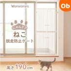 Wanyanya ねこ脱走防止ゲート にゃんドア クリーム【取付け幅約85〜92.5cm　取付け高さ約190〜250cm】【ラッピング不可商品】【送料無料 沖縄・一部地域を除く】