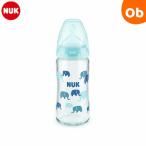 NUK(n-k) premium cho стул .. бутылка ( стеклянный )/240ml/. температура шкала имеется слон синий [ бесплатная доставка Okinawa * часть регион за исключением ]