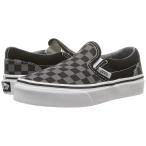 バンズ Vans Kids クラシック スリッポン (リトル・ビッグ) キッズ・ジュニア スニーカー (チェッカーボード) Black/Pewter