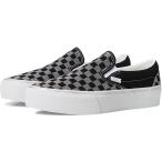 バンズ Vans クラシック スリッポン プラットフォーム メンズ スニーカー Metallic Checkrbrd Black