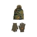 Nike Kids  Pom Beanie and グローブ Two-Piece Set (Big Kids) キッズ・ジュニア グローブ Olive