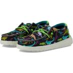 Hey Dude Kids Wally Dino (Toddler) Kids * Junior Loafers Black/Lime