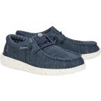 Hey Dude Kids Wally стрейч Sox (Little Kid/Big Kid) Kids * Junior Loafers Navy