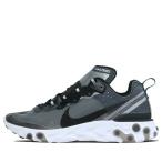 ナイキ NIKE リアクト React Element 87 Running Sneakers Casual Shoes AQ1090-001 ローカット Anthracite Black White