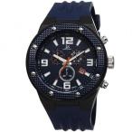 Joshua &amp; Sons Chronograph Blue Dial Blue Silicone Men's Watch