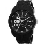 Joshua &amp; Sons Black Dial Black Silicone Men's Watch