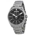 Pilot Day Date Automatic Black Dial Stainless Steel Men's Watch