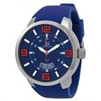 Joshua &amp; Sons Silver-tone Metal Blue Dial Quartz Men's Watch