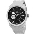 Joshua &amp; Sons Black Dial White Silicone Men's Watch