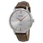 Meisterstuck Heritage Automatic Silver Dial Brown Leather Men's Watch