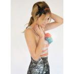 Ban.do バンドゥー スパンコールスターフィッシュカチューシャ コーラル×ブラック