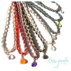 メール便送料無料 Chibi Jewels チビジュエルズ しずく型ストーンのチョーカーネックレス 2連ブレス Color Cord Choker Necklace N289