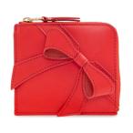 コムデギャルソン COMME des GARCONS Big Bow ビッグ ボウ リボン レザーコンパクト財布 ジップウォレット Leather Wallet レッド SA3100BB