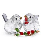スワロフスキー SWAROVSKI Idyllia ラブバードとベリー バード カップル アンド ベリーズ 小鳥 木の実 クリスタルオブジェ フィギュア 置物 5701371