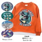 【メール便送料無料】男の子 子供服  ミニ裏毛 恐竜柄 トレーナー 57027b 110/120/130/Blue Mart/ブルーマート/長袖/秋
