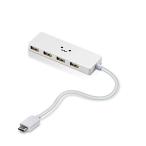 エレコム usbハブ USB2.0 Type-C Aメス4ポート バスパワー 15cmケーブル MacBook/iPad/Surface GO