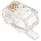 RJ12/11/9モジュラープラグ 4極4芯（4P4C） 10個入 受話器カールコード用 タローズ CRJ11-10P44
