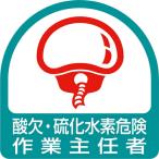 ユニット ステッカー 酸欠・硫化水素危険作業主任者 ( 851-76 )