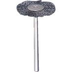 研削研磨用品 軸付ブラシ ＴＲＵＳＣＯ　平型ブラシ　鉄波　線０．１２Ｘ外径Φ２３Ｘ軸Φ３　  (233H-1)