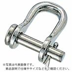 吊りクランプ・スリング・荷締機 シャックル ＴＲＵＳＣＯ　ワリピン式半丸シャックル　ステンレス製　８ｍｍ　（１個＝１袋）　  (THS-8W)