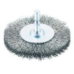 研削研磨用品 軸付ブラシ ＴＲＵＳＣＯ　軸付ホイールブラシ　φ７５Ｘ軸６．３５　ステンレス線０．３　  (TB-6243-60)